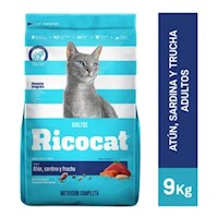 Ricocat Adultos Atún, Sardina y Trucha 9 Kg